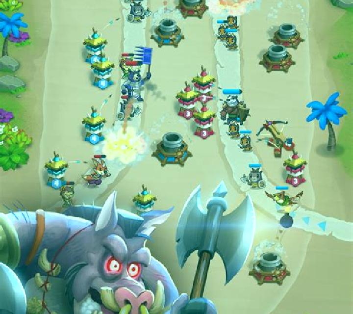 tower rush game mechanics gameplay drop block